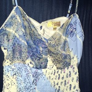 Princess Vera Wang high-low blue dress